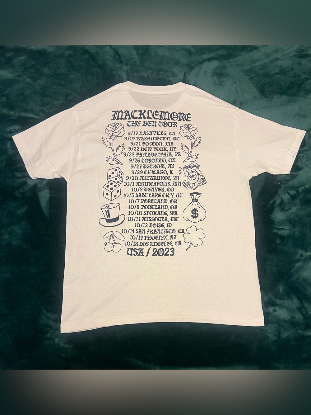 Macklemore "The Ben Tour" 2023 concert t-shirt Men Size Large